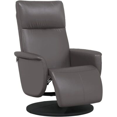 VIDAXL Grauer Relaxsessel - Manuelle 360° Drehung - Verstellbarer Rücken & Fußstütze VIDAXL Grauer Relaxsessel - Manuelle 360° Drehung - Verstellbarer Rücken & Fußstütze