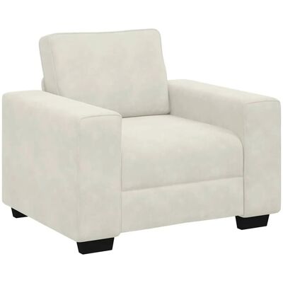 vidaXL Sessel Creme 100x77x82 cm Samt 4105255 vidaXL Sessel Creme 100x77x82 cm Samt 4105255