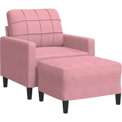 VIDAXL Rosa Sessel - 60cm Samtsofa VIDAXL Rosa Sessel - 60cm Samtsofa