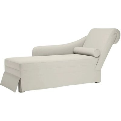 vidaXL Chaiselongue mit Nackenrolle und Rechter Armlehne Creme vidaXL Chaiselongue mit Nackenrolle und Rechter Armlehne Creme