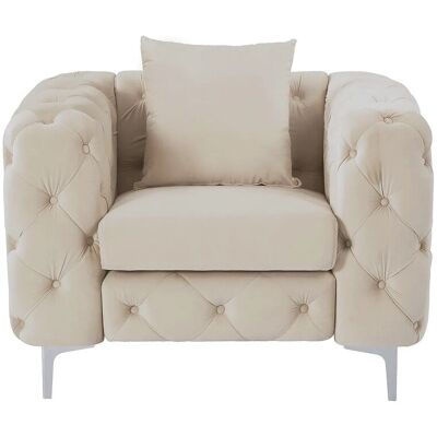 Vente-unique Beigefarben Chesterfield Sessel EDWINA - Sessel Vente-unique Beigefarben Chesterfield Sessel EDWINA - Sessel