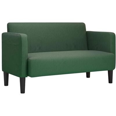 vidaXL Zweisitzer-Sofa Dunkelgrün 109 cm Cordstoff 4100527 vidaXL Zweisitzer-Sofa Dunkelgrün 109 cm Cordstoff 4100527