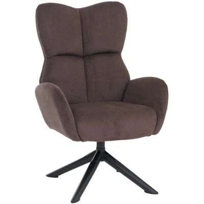MCW Loungesessel Q54 Drehbar Metall Cord Dunkelbraun MCW Loungesessel Q54 Drehbar Metall Cord Dunkelbraun