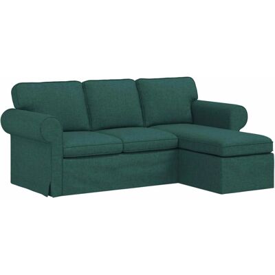 vidaXL Sofa Dunkelgrün 215 x 138 x 80 cm Stoff 42024330 vidaXL Sofa Dunkelgrün 215 x 138 x 80 cm Stoff 42024330