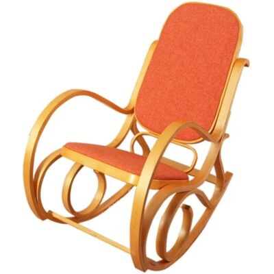 MCW - Gallarate - Eichenlook - Orange Stoff - Schaukelstuhl MCW - Gallarate - Eichenlook - Orange Stoff - Schaukelstuhl