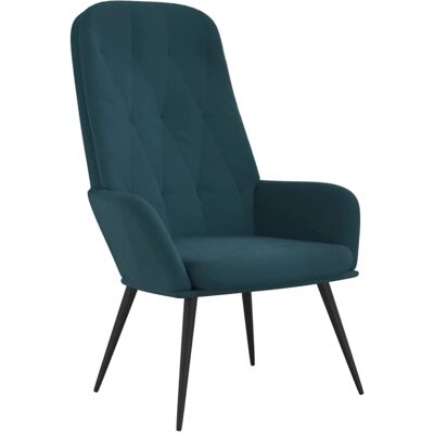 vidaXL Relax-Sessel Blau Samtstoff - Sessel vidaXL Relax-Sessel Blau Samtstoff - Sessel