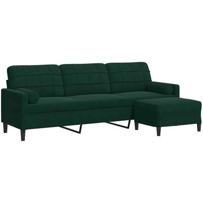 Vidaxl Grüner Samtsofa für 3 Personen - Wohnzimmermöbel Vidaxl Grüner Samtsofa für 3 Personen - Wohnzimmermöbel