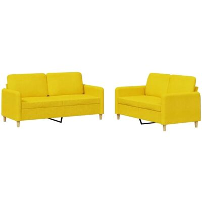 vidaXL 2-tlg. Sofagarnitur - Hellgelb - Sofa Set vidaXL 2-tlg. Sofagarnitur - Hellgelb - Sofa Set