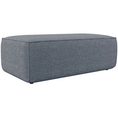 Unique Amelia Blau Texturierter Stoff Rechteckiger Hocker - Hocker Unique Amelia Blau Texturierter Stoff Rechteckiger Hocker - Hocker