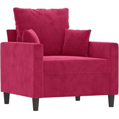 vidaXL Maisonchic Modell - Roter Samtarmchair - 60cm vidaXL Maisonchic Modell - Roter Samtarmchair - 60cm