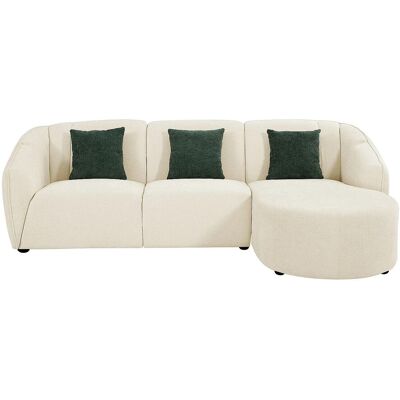 Vente-unique Sofa Beigefarbene Textur Ecken rechts - Sofa Vente-unique Sofa Beigefarbene Textur Ecken rechts - Sofa