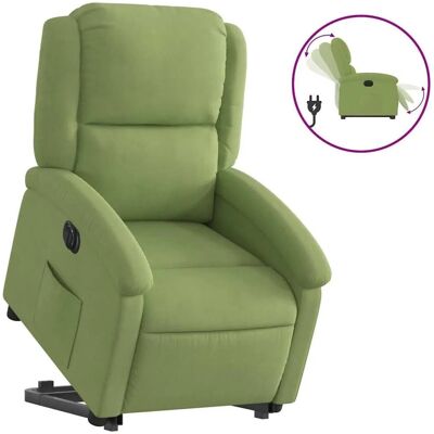 vidaXL Relaxsessel mit Aufstehhilfe Elektrisch Hellgrün Samt 3204325 vidaXL Relaxsessel mit Aufstehhilfe Elektrisch Hellgrün Samt 3204325