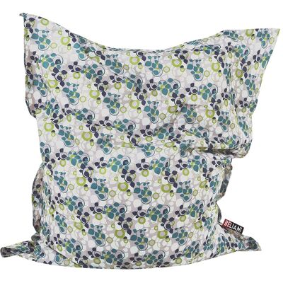 Beliani Großes Mehrfarbiges Blumenblatt Muster Nylon Sitzsack - Sitzsack Beliani Großes Mehrfarbiges Blumenblatt Muster Nylon Sitzsack - Sitzsack