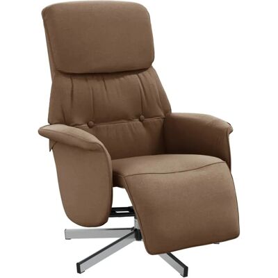 vidaXL Relaxsessel mit Fußteil Braun Stoff 356660 vidaXL Relaxsessel mit Fußteil Braun Stoff 356660