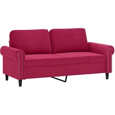 VIDAXL Samtsofa 2-Sitzer - Modernes Design & Kissen VIDAXL Samtsofa 2-Sitzer - Modernes Design & Kissen