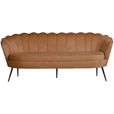 ebuy24 Nice Sofa 3 Personen Velour Cognac Farben ebuy24 Nice Sofa 3 Personen Velour Cognac Farben