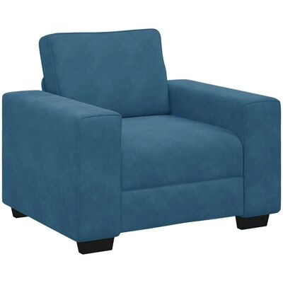 vidaXL Sessel Blau 100x77x82 cm Samt 4105256 vidaXL Sessel Blau 100x77x82 cm Samt 4105256