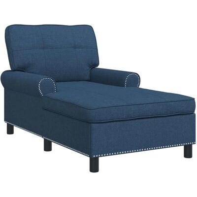 vidaXL Lounge-Liege mit Kissen Blau 91 x 157 x 91 cm Stoff 42022937 vidaXL Lounge-Liege mit Kissen Blau 91 x 157 x 91 cm Stoff 42022937
