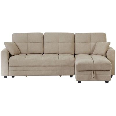 Vente-unique Schlafsofa Lumario Beige 260 cm Vente-unique Schlafsofa Lumario Beige 260 cm