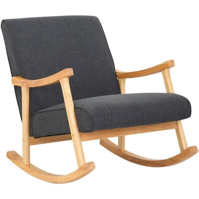 DELUKE Schaukelstuhl JONAS Indoor 67x92x82cm Stoff Dunkelgrau Hellbraun Liegestuhl Relaxstuhl Sofastuhl DELUKE Schaukelstuhl JONAS Indoor 67x92x82cm Stoff Dunkelgrau Hellbraun Liegestuhl Relaxstuhl Sofastuhl