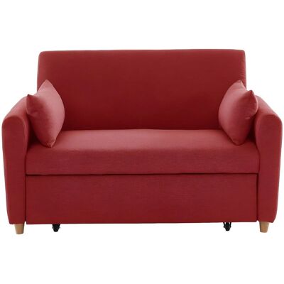 Vente-unique Schlafsofa Ayla Rot 140 cm Vente-unique Schlafsofa Ayla Rot 140 cm