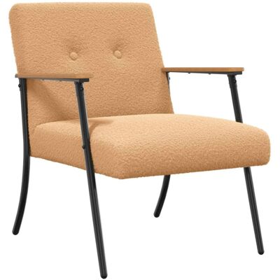vidaXL Sessel Beige 59 x 75 x 78 cm Lockiger Wollähnlicher Stoff 42017703 vidaXL Sessel Beige 59 x 75 x 78 cm Lockiger Wollähnlicher Stoff 42017703