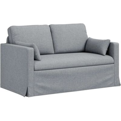vidaXL Sofa Hellgrau 139 x 78 x 80 cm Stoff 42024355 vidaXL Sofa Hellgrau 139 x 78 x 80 cm Stoff 42024355
