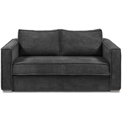 Vente-unique Schlafsofa Loreto Anthrazitgrau 195 cm Vente-unique Schlafsofa Loreto Anthrazitgrau 195 cm