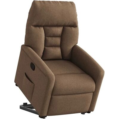 vidaXL Relaxsessel mit Aufstehhilfe Braun Stoff 3303036 vidaXL Relaxsessel mit Aufstehhilfe Braun Stoff 3303036