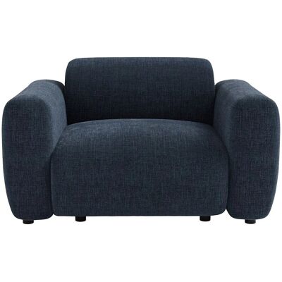 Vente-unique Sessel Mit Gerader Rückenlehne Pogni Blau 130 cm Vente-unique Sessel Mit Gerader Rückenlehne Pogni Blau 130 cm