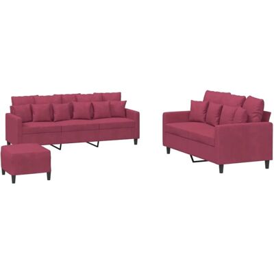 Vidaxl Samtsofa-Set aus Samtstoff - Wohnzimmermöbel Vidaxl Samtsofa-Set aus Samtstoff - Wohnzimmermöbel