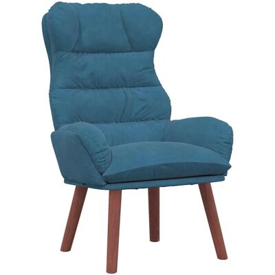 vidaXL Relaxsessel Blau 69 x 74 x 93 cm Samt 42001886 vidaXL Relaxsessel Blau 69 x 74 x 93 cm Samt 42001886