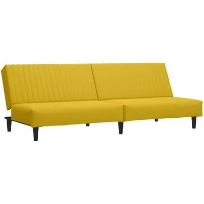VIDAXL Velours Gelb 2-Sitzer Schlafsofa - Schlafsofa VIDAXL Velours Gelb 2-Sitzer Schlafsofa - Schlafsofa