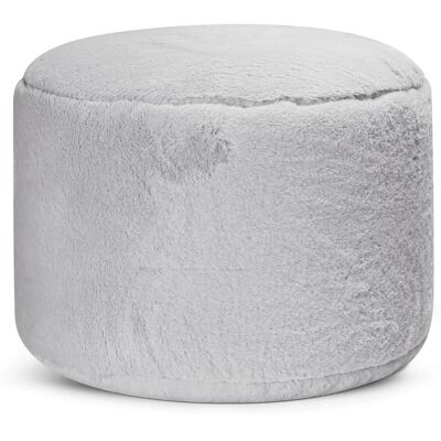 mokebo Pouf XL aus Kunstfell Der Flauschige Fußhocker oder Sitzpouf aus Faux fur in Grau mokebo Pouf XL aus Kunstfell Der Flauschige Fußhocker oder Sitzpouf aus Faux fur in Grau