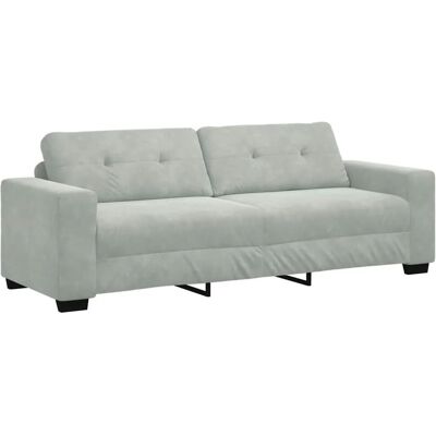 vidaXL 3-Sitzer-Sofa Hellgrau 180 cm Samt 4105134 vidaXL 3-Sitzer-Sofa Hellgrau 180 cm Samt 4105134