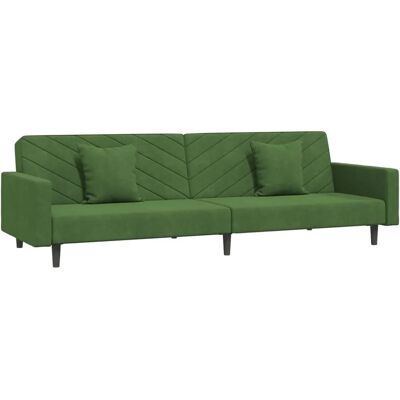 vidaXL Dunkelgrüner Samtsofa 2-Sitzer - Schlafsofa vidaXL Dunkelgrüner Samtsofa 2-Sitzer - Schlafsofa