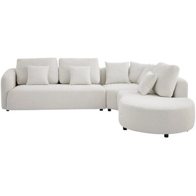 Vente-unique Sofa Ohne Schlafmöglichkeit Lomesi Gebrochenes Weiß 302 cm Vente-unique Sofa Ohne Schlafmöglichkeit Lomesi Gebrochenes Weiß 302 cm
