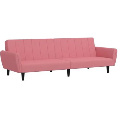 vidaXL Rosa Velours 2-Sitzer Schlafsofa - Kétszemélyes rózsaszín bársony kanapéágy vidaXL Rosa Velours 2-Sitzer Schlafsofa - Kétszemélyes rózsaszín bársony kanapéágy