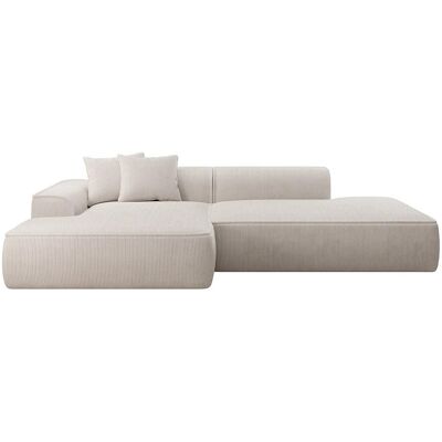 Vente Unique Erynel Beiges Samt Ecksofa - Sofa Vente Unique Erynel Beiges Samt Ecksofa - Sofa