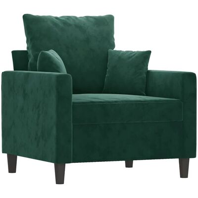 vidaXL Samtarmlehne - Dunkelgrün - 78x77x80 cm vidaXL Samtarmlehne - Dunkelgrün - 78x77x80 cm