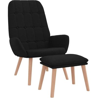 VIDAXL - Relaxsessel - Schwarz - Polyester VIDAXL - Relaxsessel - Schwarz - Polyester