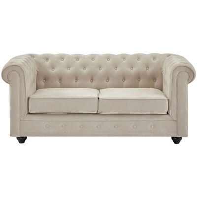 Vente-unique Sofa Ohne Schlafmöglichkeit Chesterfield Beige 165 cm Vente-unique Sofa Ohne Schlafmöglichkeit Chesterfield Beige 165 cm