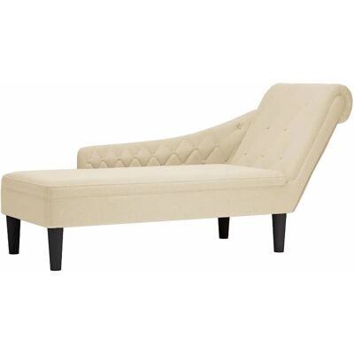 vidaXL Modell - Wendbare Creme Stoff Chaiselongue - Sessel vidaXL Modell - Wendbare Creme Stoff Chaiselongue - Sessel