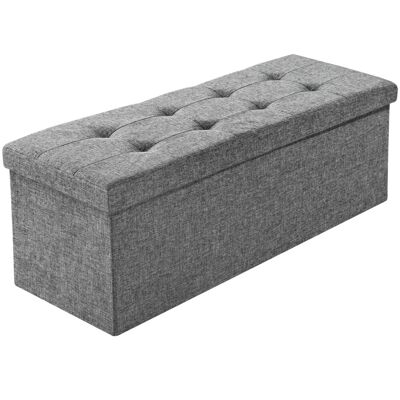 Tectake Sitzhocker Mit Stauraum Faltbar 110 x 38 x 38 cm 110 x 38 x 38 cm Hellgrau Tectake Sitzhocker Mit Stauraum Faltbar 110 x 38 x 38 cm 110 x 38 x 38 cm Hellgrau