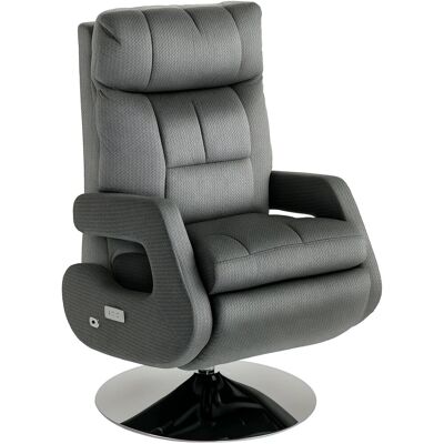 HOMCOM Elektrischer Relaxsessel Stahl Polyester 84L x 69B x 118-124H cm Dunkelgrau HOMCOM Elektrischer Relaxsessel Stahl Polyester 84L x 69B x 118-124H cm Dunkelgrau