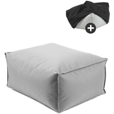 mokebo Outdoor Pouf o Hocker in Grau mit Wasserabweisender Schutzhülle Der Ruhestifter Fußhocker mit EPS-Perlen Füllung und Cover mokebo Outdoor Pouf o Hocker in Grau mit Wasserabweisender Schutzhülle Der Ruhestifter Fußhocker mit EPS-Perlen Füllung und Cover