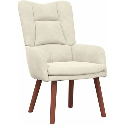 vidaXL Relaxsessel Creme 63 x 67 x 94 cm Samt 42001811 vidaXL Relaxsessel Creme 63 x 67 x 94 cm Samt 42001811