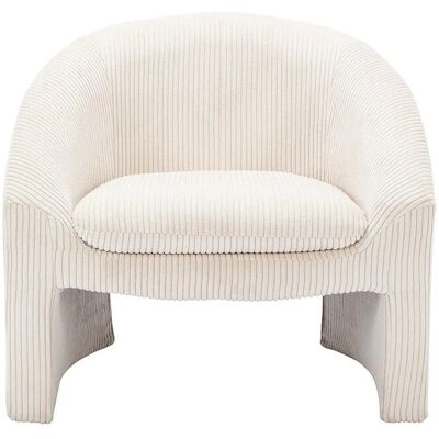 Vente-unique Sessel Mit Gerader Rückenlehne Ossana Cremefarben 83 cm Vente-unique Sessel Mit Gerader Rückenlehne Ossana Cremefarben 83 cm