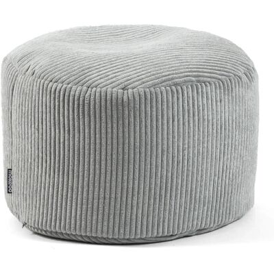 mokebo Pouf oder Sitzhocker aus Cord Der Faule Lenz Fußhocker in Grau mit EPS-Perlen Füllung mokebo Pouf oder Sitzhocker aus Cord Der Faule Lenz Fußhocker in Grau mit EPS-Perlen Füllung