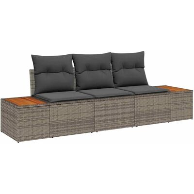 vidaXL Garten 3-teiliges Sofaset mit Kissen - Outdoor-Möbel vidaXL Garten 3-teiliges Sofaset mit Kissen - Outdoor-Möbel